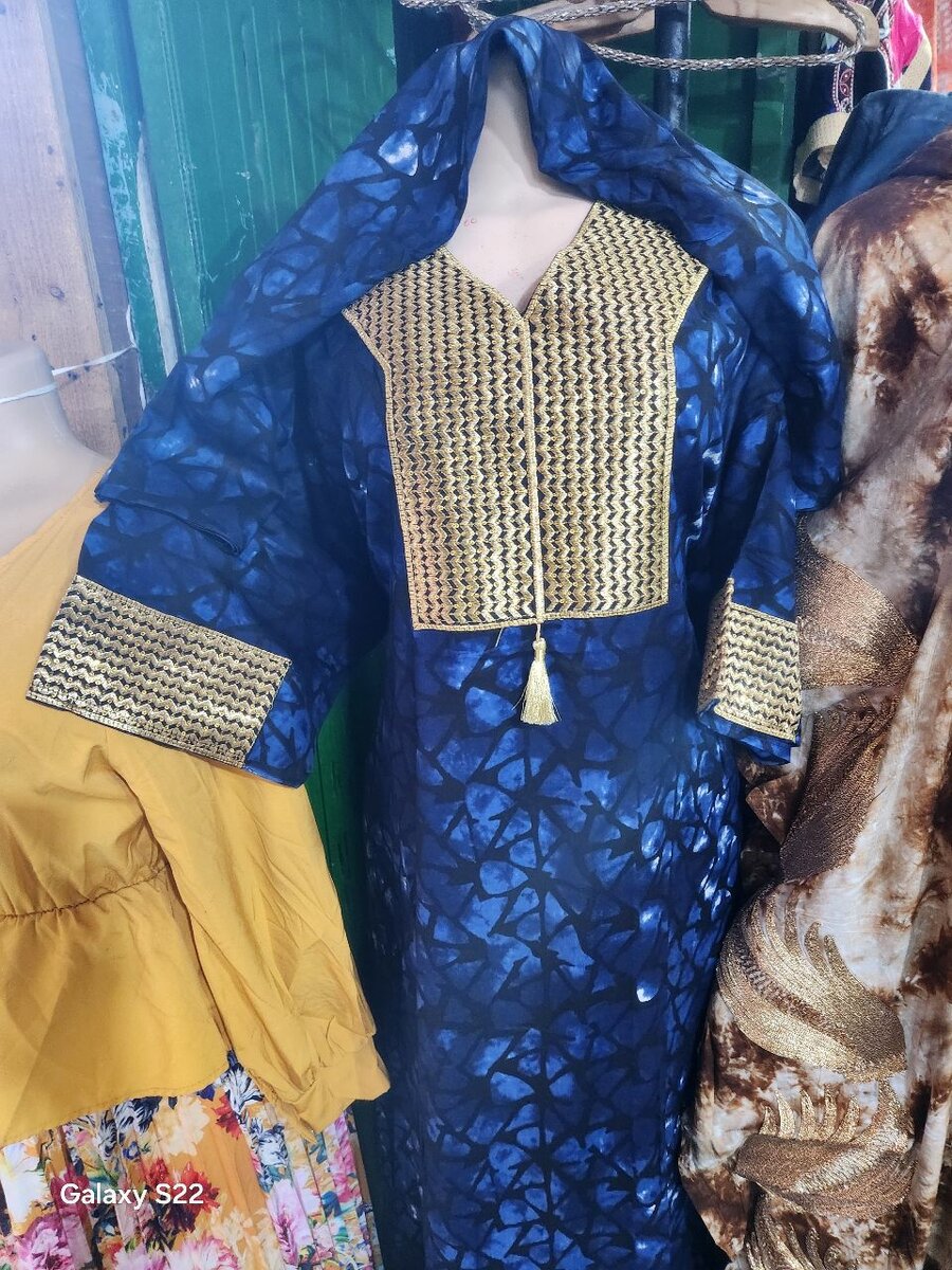 Caftan vert élégant femme