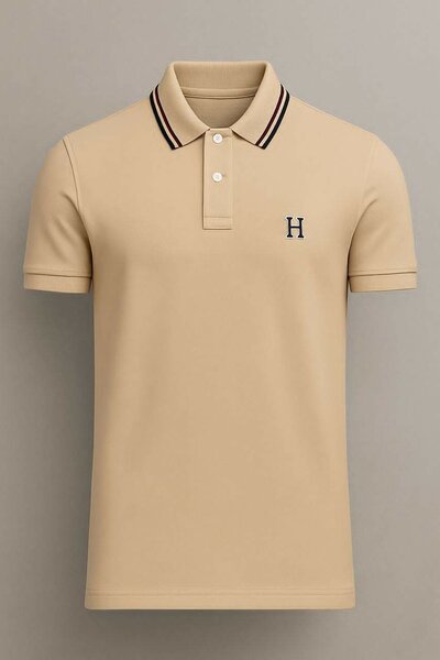 Polo homme élégant beige