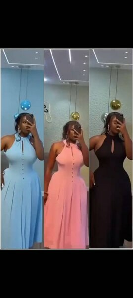 Robe évasée multicolore