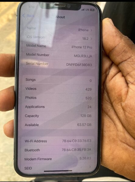 Iphone 12pro 128 gig