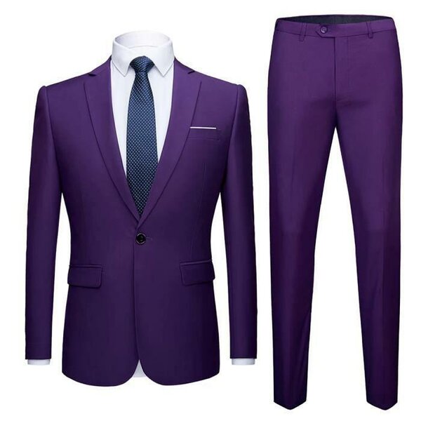 Costume Homme Élegant Violet