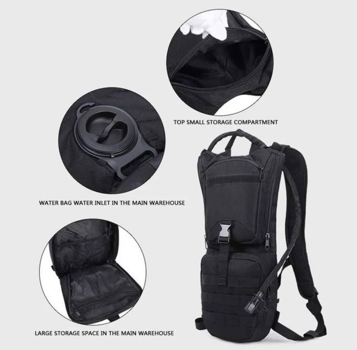 SAC A DOS D'HYDRATATION TACTIQUE MULTIFONCTIONS