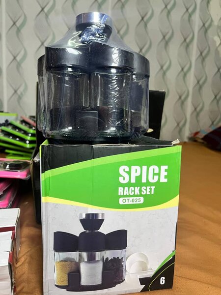 Ensemble de porte-épices rotatif 6 pots