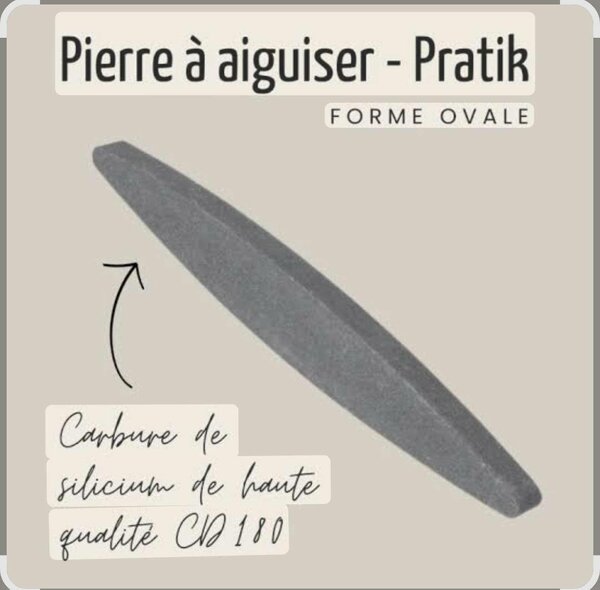Pierre d'affûtage ovale Pratik