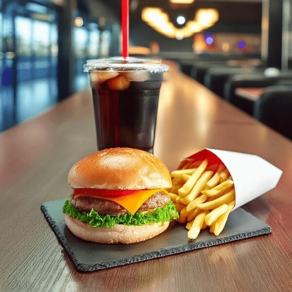 Burger + frites + soda