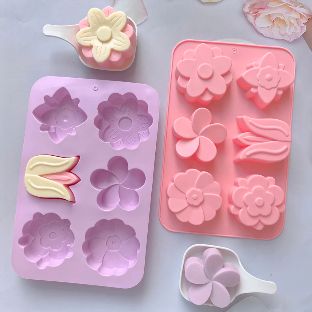 Moules à pâtisserie fleurs silicone