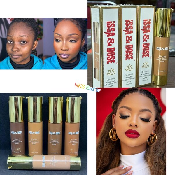 Couvre les taches et ne coule pas. Réduit le visage gras