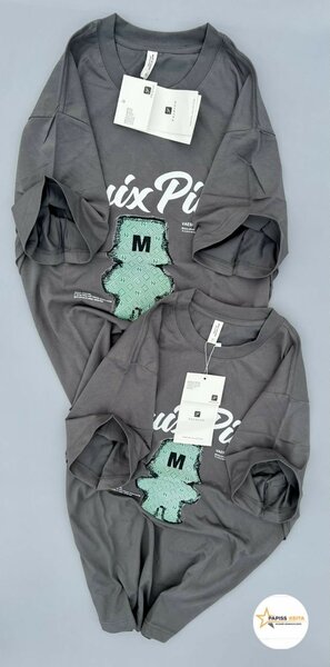 T-shirt Unisexe Gris Chic