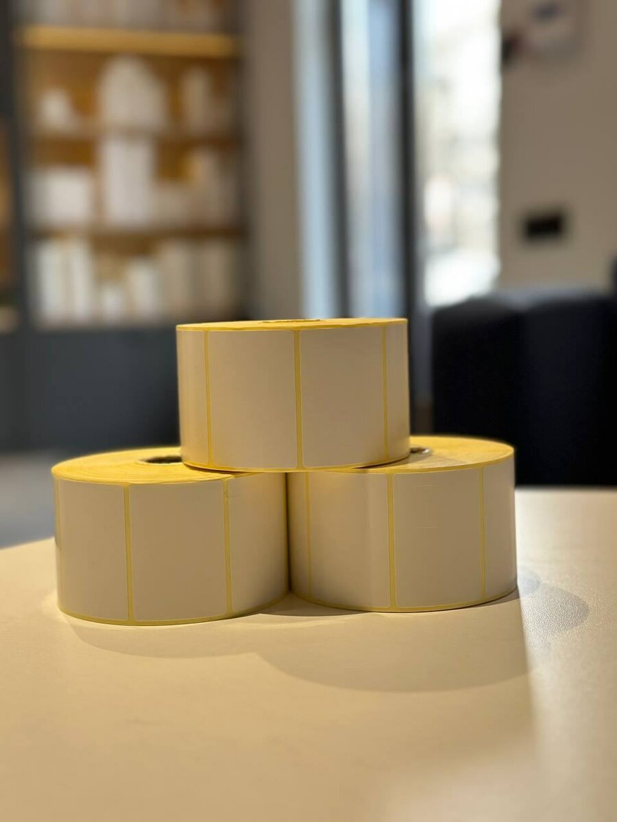 Термотрансферная этикетка самоклеющаяся 58х40(1500эт