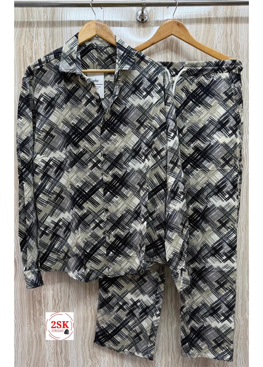 Pyjama en coton imprimé