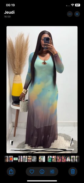 Robe Longue Tie-Dye Élégante