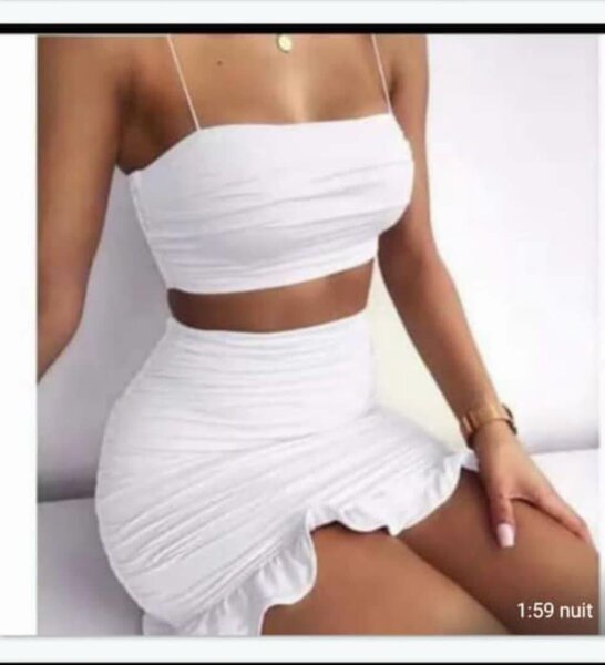 Ensemble blanc chic femme