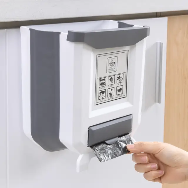 Poubelle murale pliable de cuisine