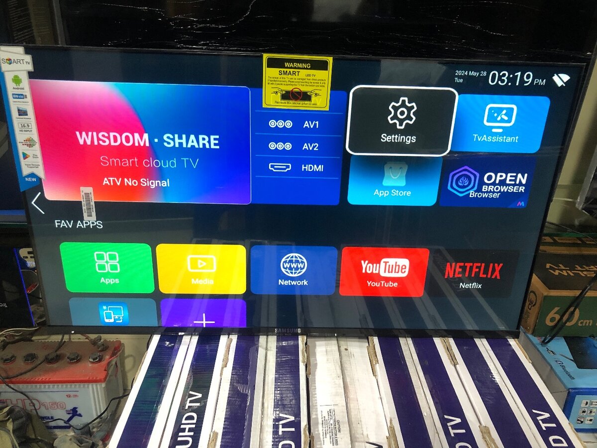 43inch android led tv 4k ips .