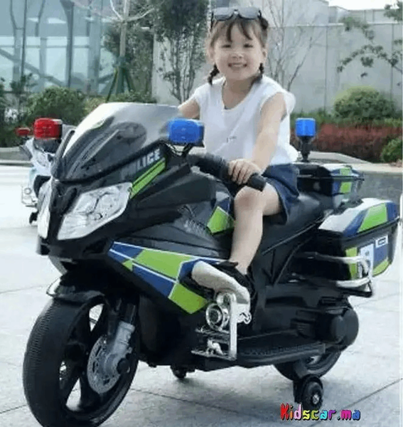 Moto de police électrique pour enfants