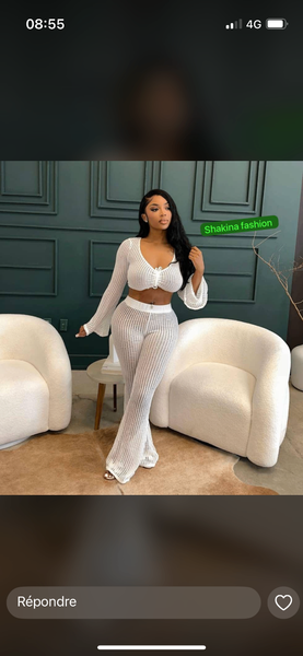 Ensemble transparent femme