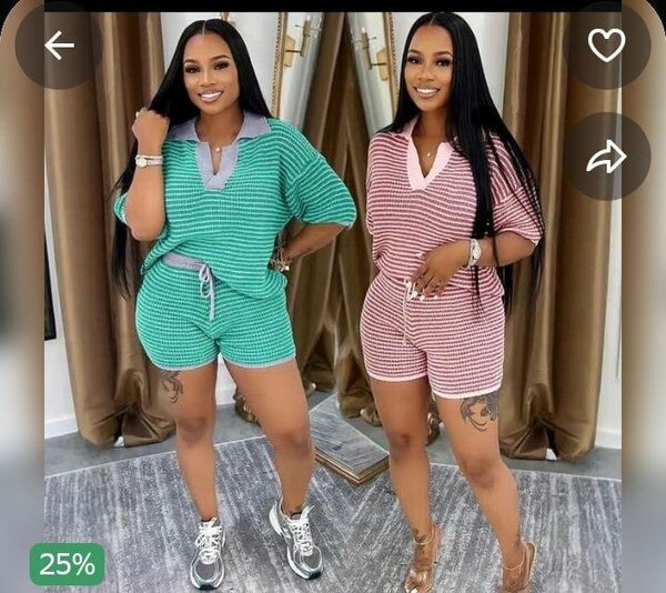 Ensemble décontracté rayé