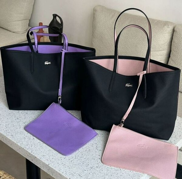 Sac shopping Lacoste avec pochette