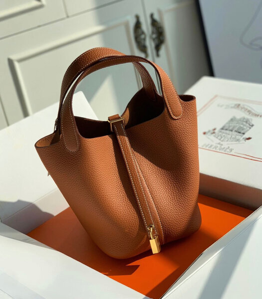 Sac en cuir élégant marron