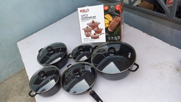 10 pcs Non stick Gtanite coated cookware