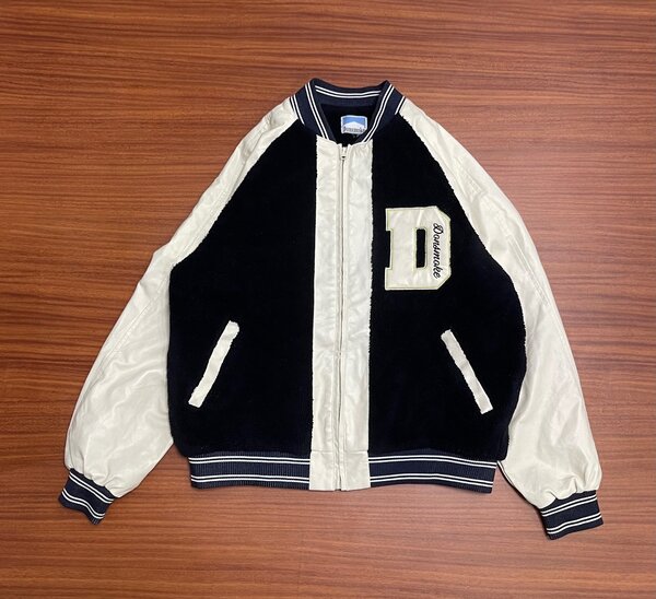 donsmoke wool leather american baseball jacket
