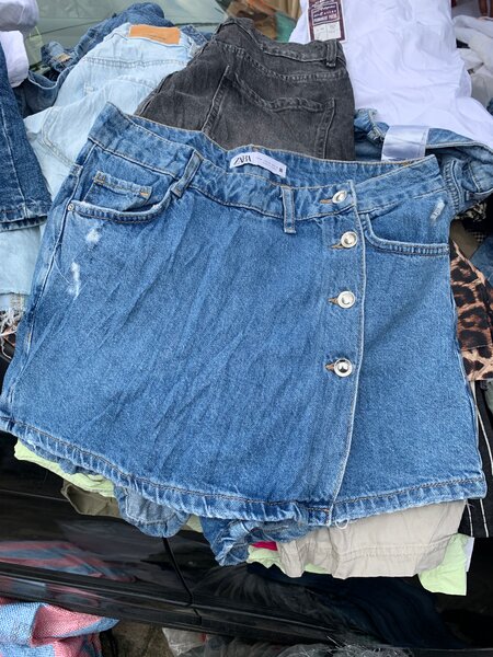 Jupe en jean boutonnée