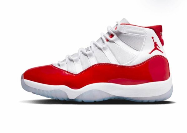 Baskets montantes rouges et blanches