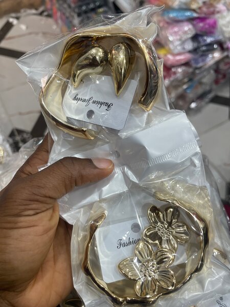 Floral Gold Cuff Bracelet