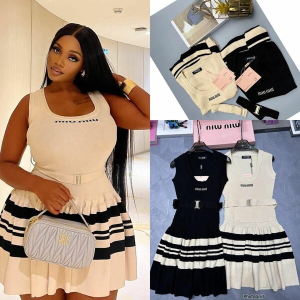 Chic Striped A-Line Dress