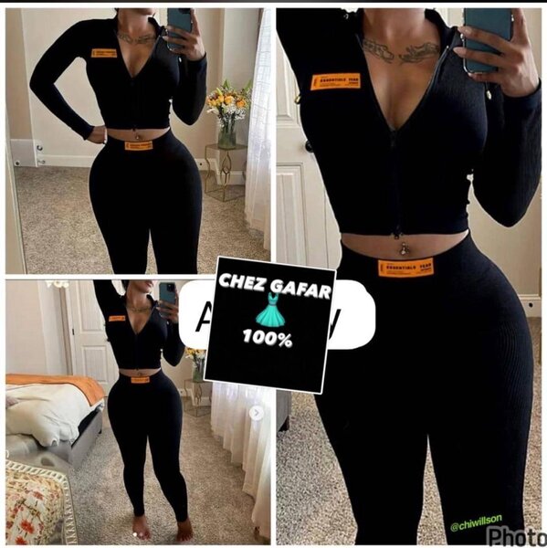 Ensemble de sport noir femme