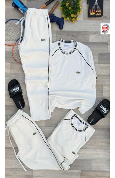 Ensemble survêtement Lacoste blanc homme