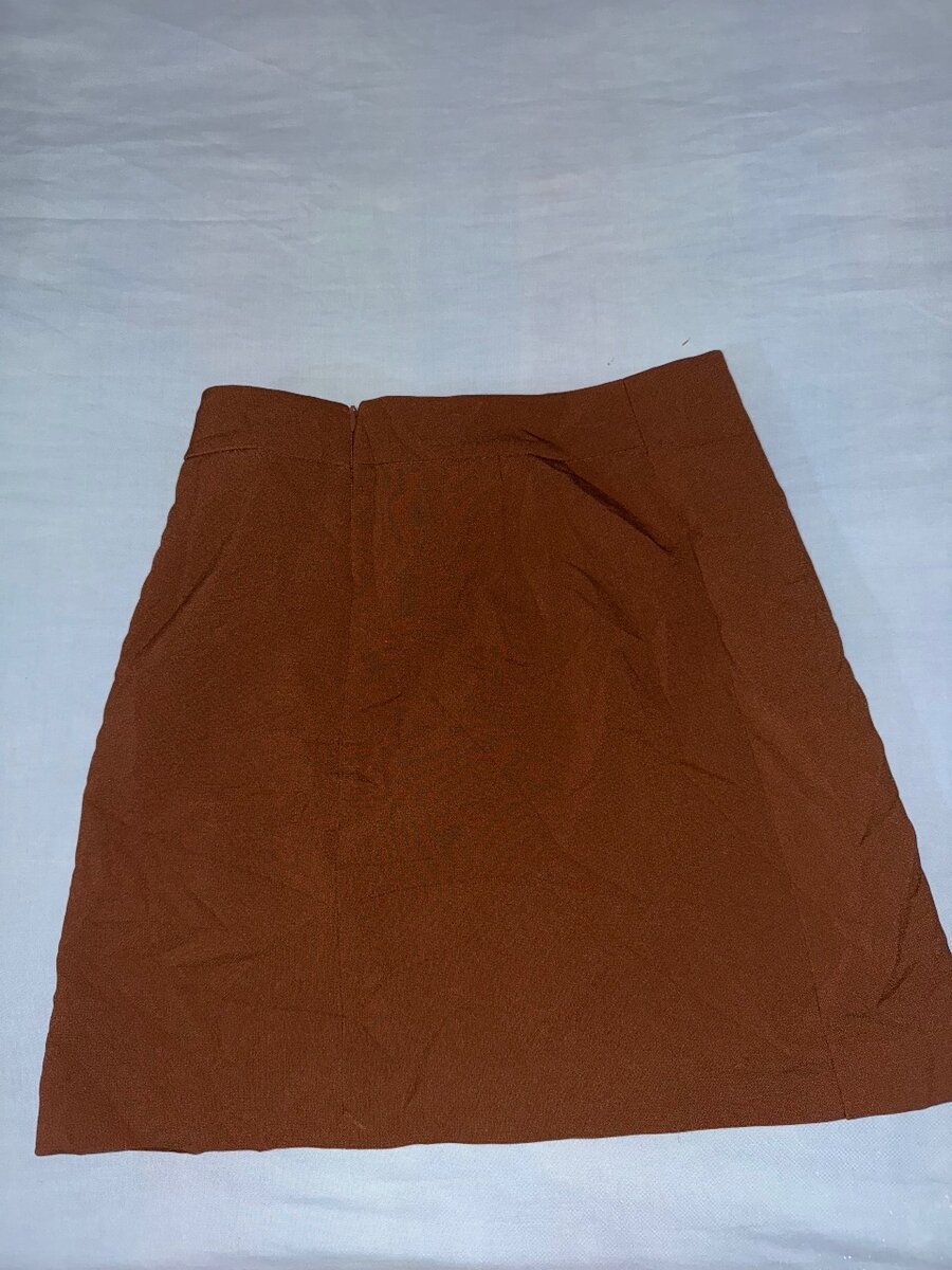 Jupe en lin marron élégant