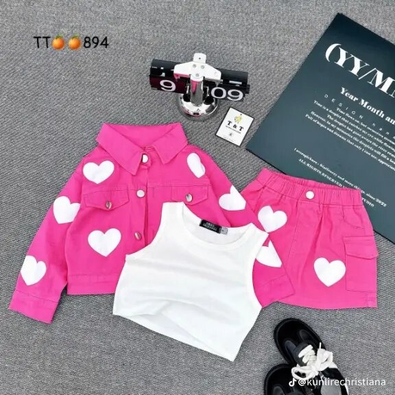 Kids Pink Heart Set