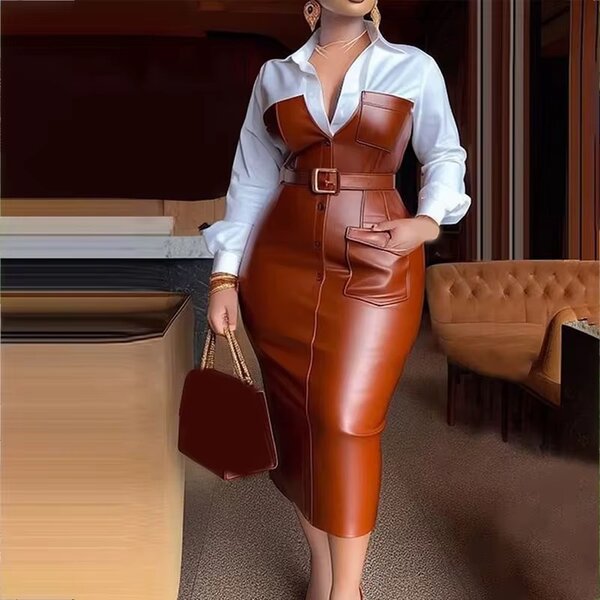 Robe en cuir élégante