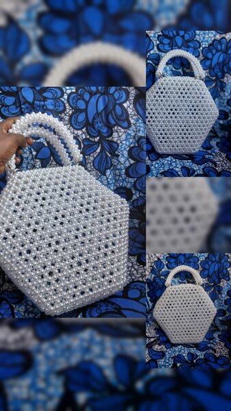 Sac perlé fait main élégant