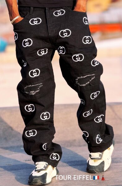 Jean streetwear noir stylé