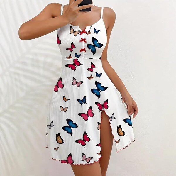 Robe Papillon Évasée Été