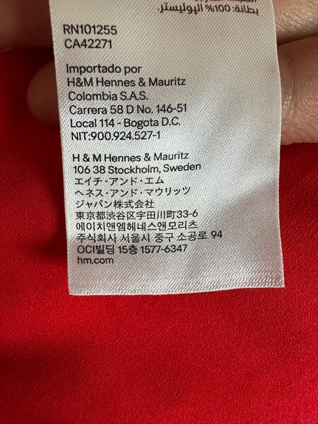 Красное короткое платье H&M