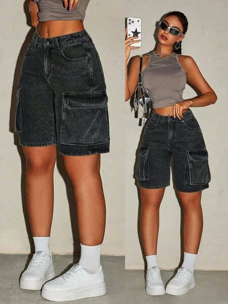 Shorts en jean cargo