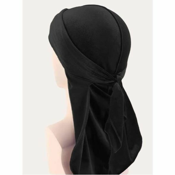 Durag en velours noir