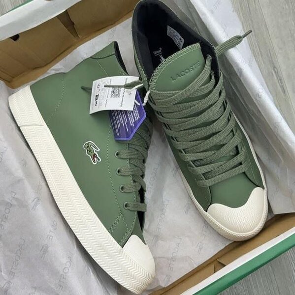 Baskets montantes vertes homme