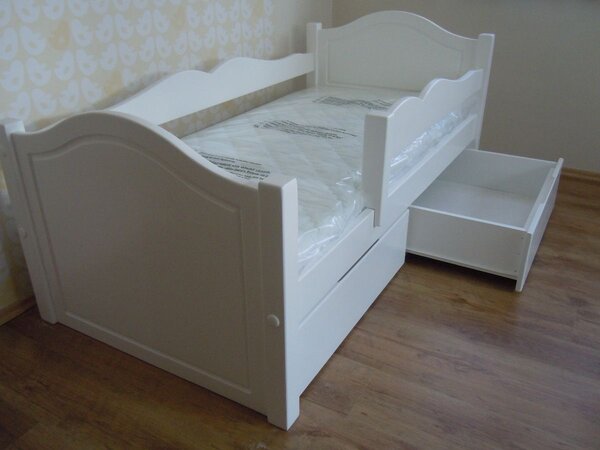 Lit gigogne blanc en bois