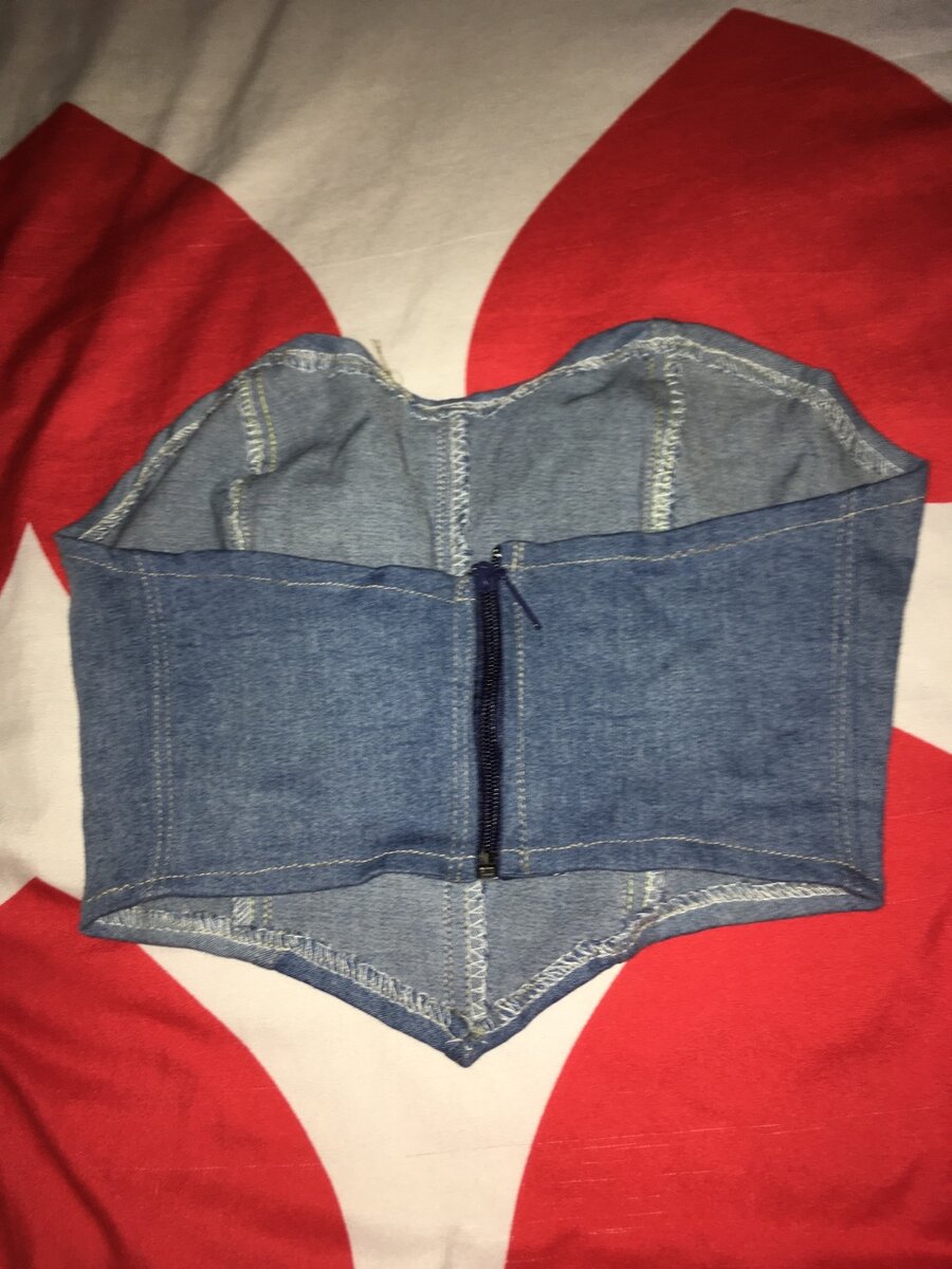 Bustier en jean élégant