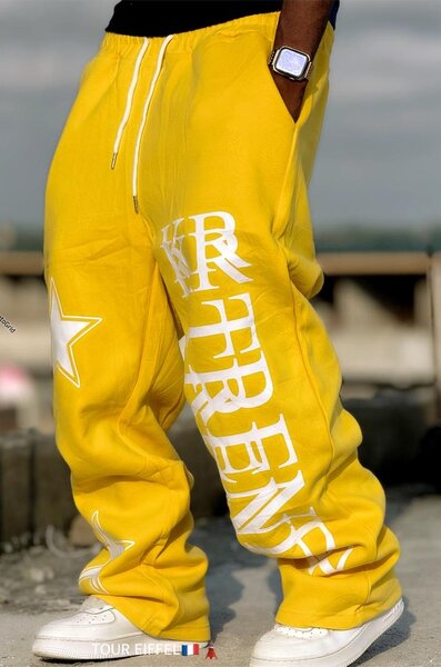 Pantalon Baggy Jaune Style Urbain