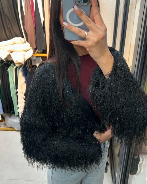 Кофточка балеро чёрная