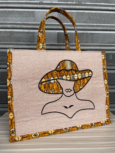 Sac cabas en toile ethnique