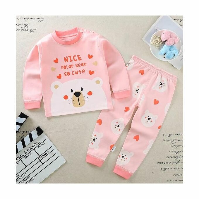 Pyjama Enfant Ours Polaire Rose