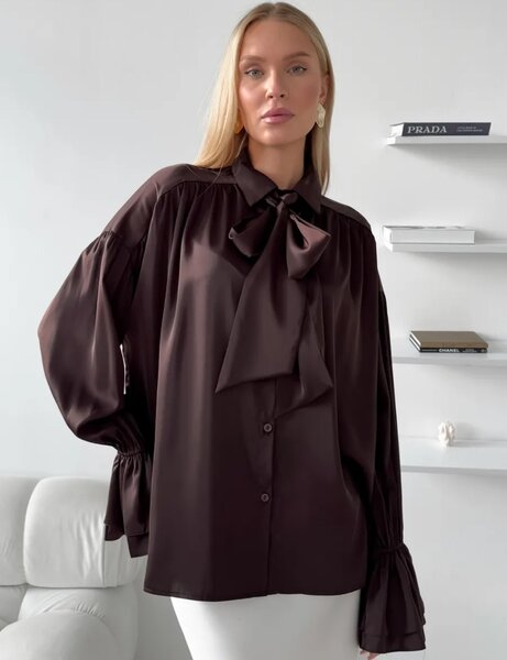 Блузка оверсайз с волнами