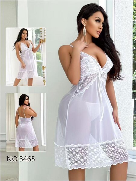 Nuisette en Dentelle Blanche