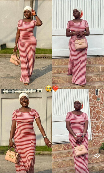 Robe longue rayée d'été